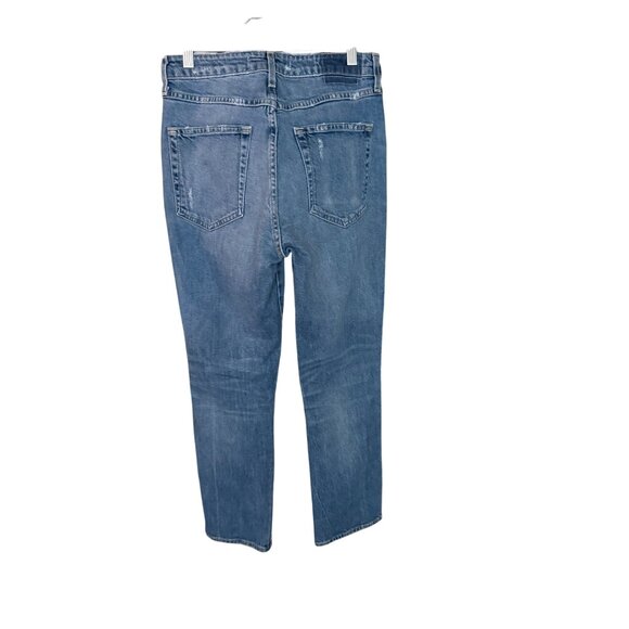 Amo Chloe Crop in Dearest Straight Leg Denim Jeans Size 28 - Picture 4 of 7